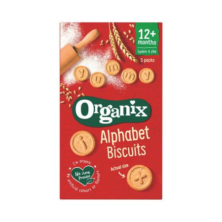 Organix Alphabet Toddler Snack Biscuits 12 Months+ 5x25g